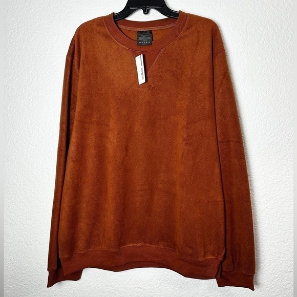 NWT ElsMorr Brown Crewneck Sweatshirt - Picture 1 of 3